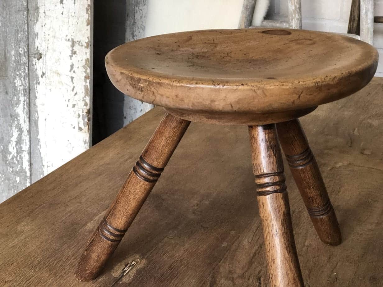 Welsh Dairy Stool with Sycamore Cheese Top