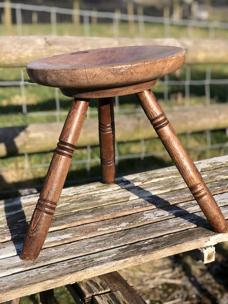 Welsh Dairy Stool with Sycamore Cheese Top