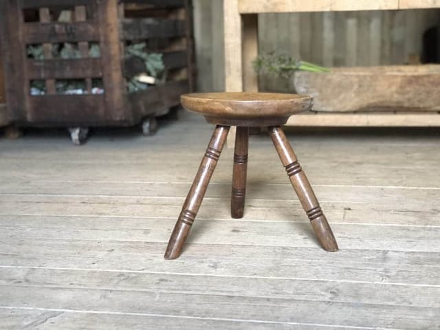 Welsh Dairy Stool with Sycamore Cheese Top