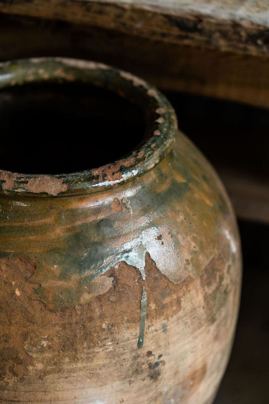 Antique Olive Pot with Green Glaze...circa 1860