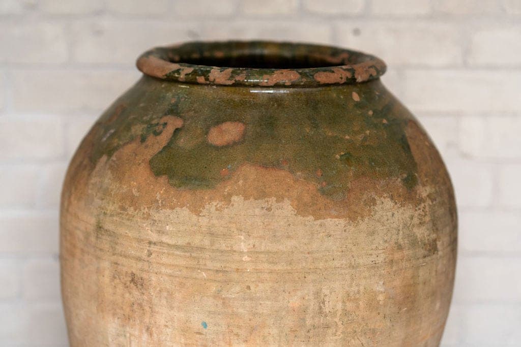 Antique Olive Pot with Green Glaze...circa 1860