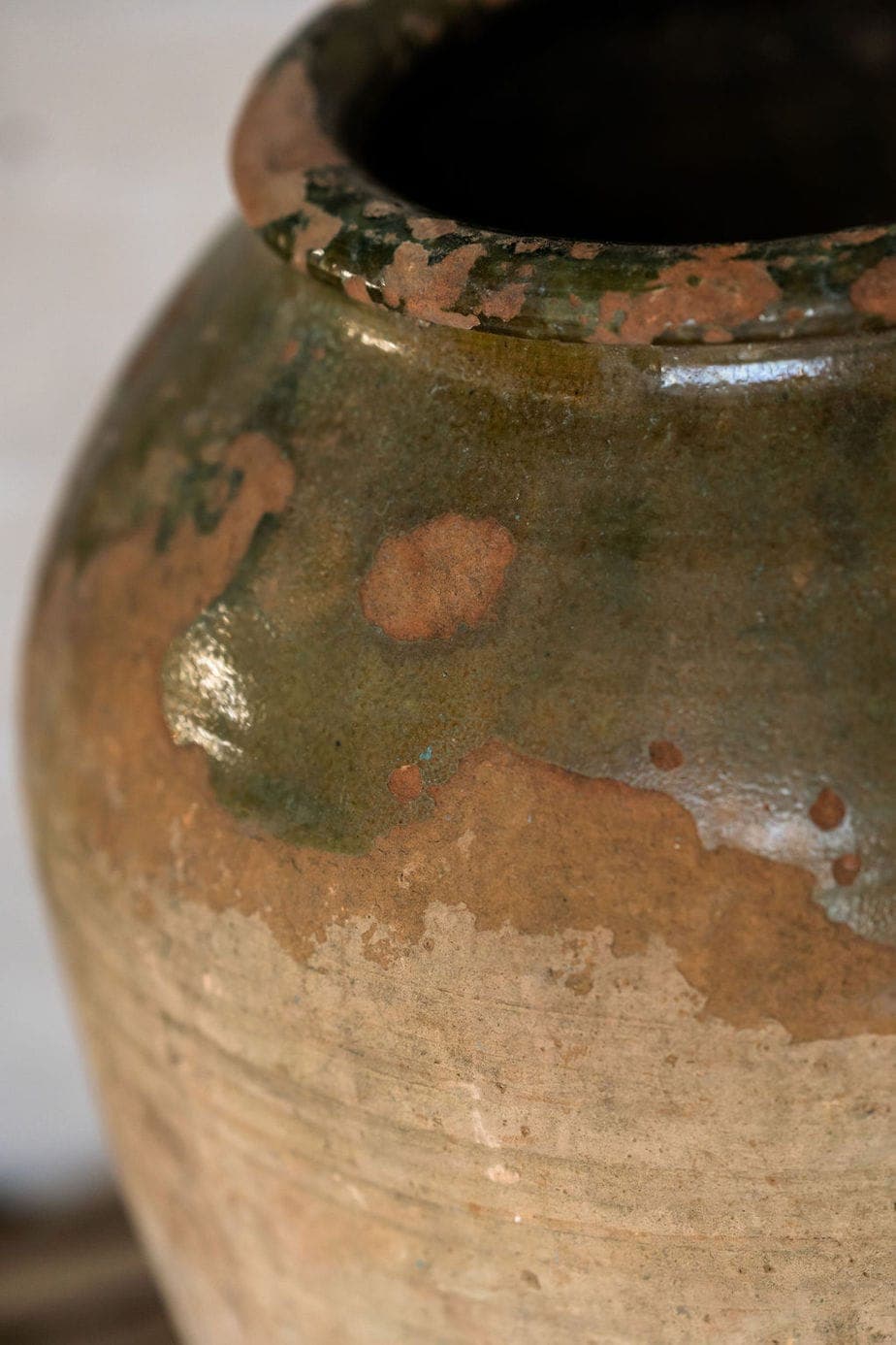 Antique Olive Pot with Green Glaze...circa 1860