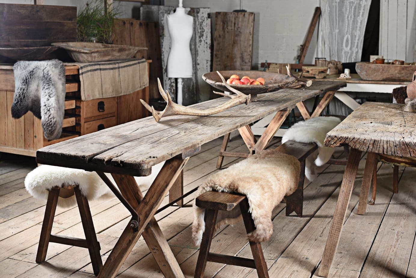 Exceptional French Bleached Oak Dining Table