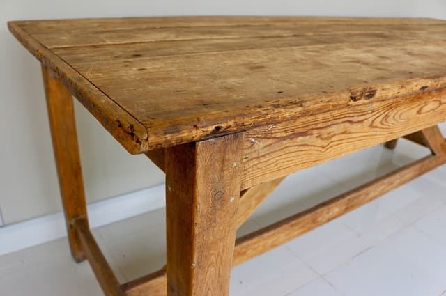 Exceptional French Bleached Oak Dining Table