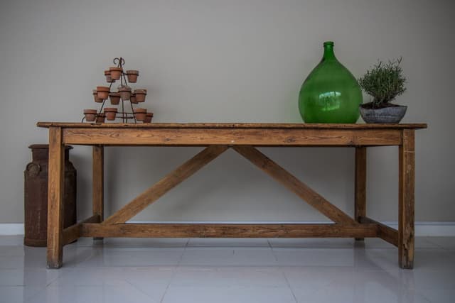 Exceptional French Bleached Oak Dining Table