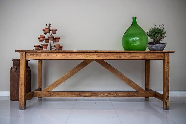 Exceptional French Bleached Oak Dining Table