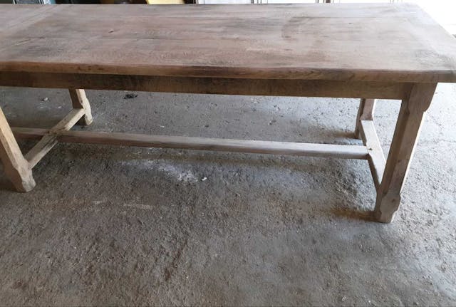 Exceptional French Bleached Oak Dining Table