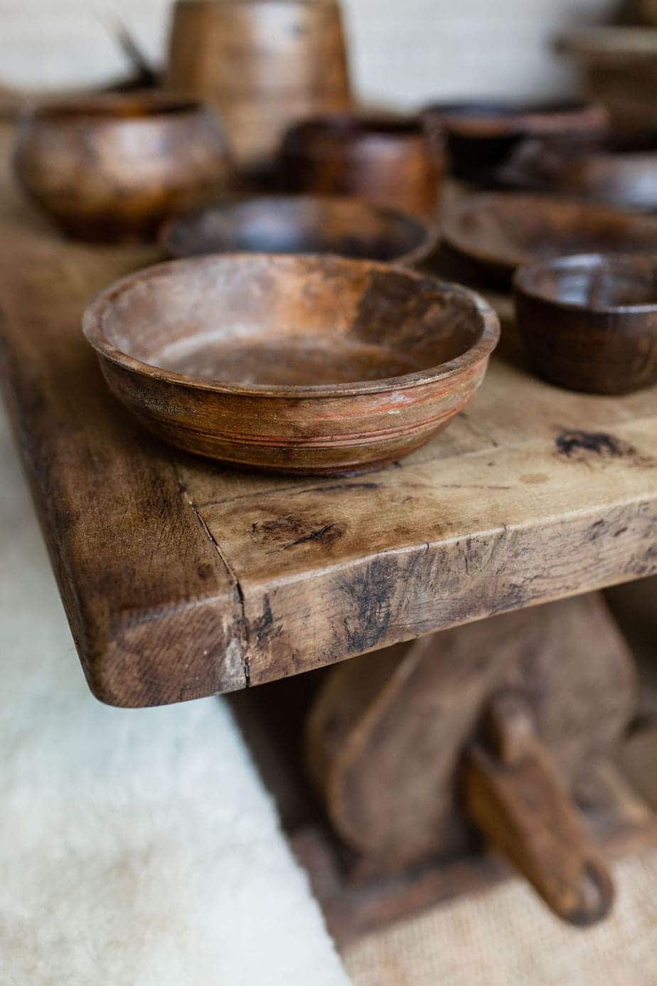 Primitive French, Solid Oak Monastery Table