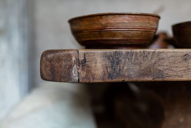 Primitive French, Solid Oak Monastery Table