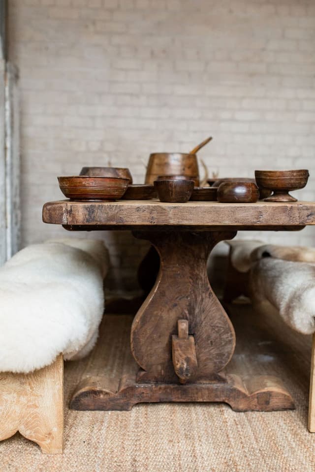 Primitive French, Solid Oak Monastery Table