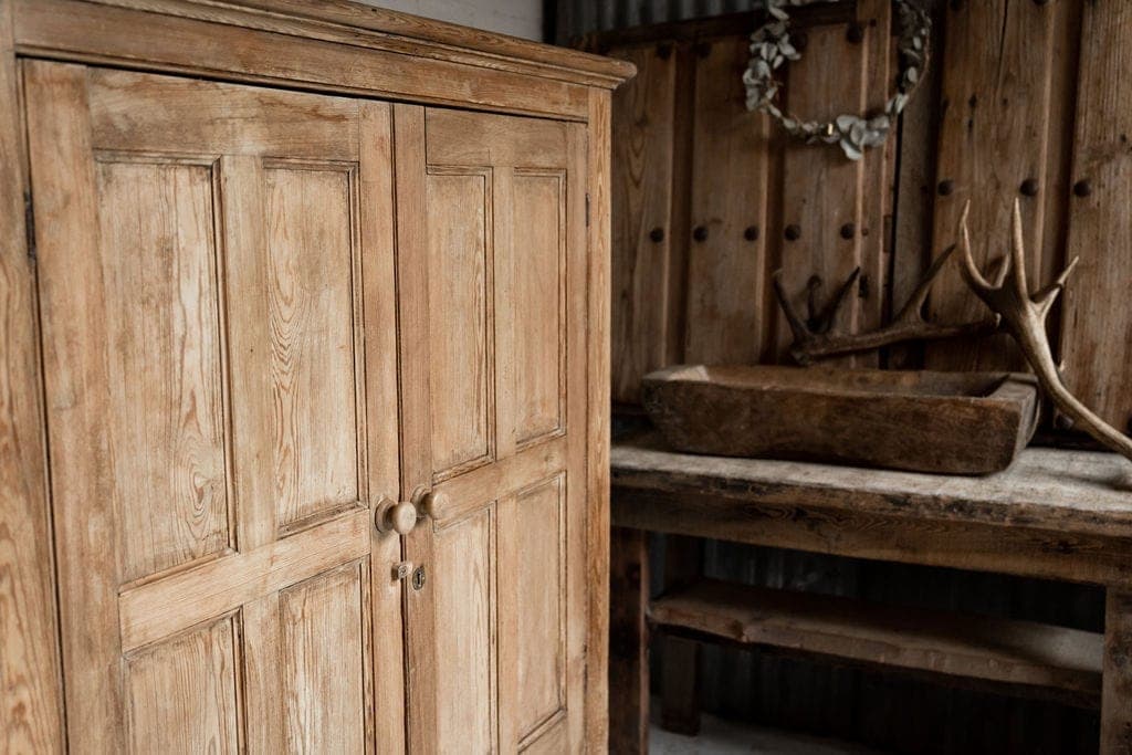 Bleached Antique Pine Cupboard