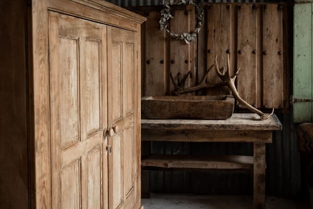 Bleached Antique Pine Cupboard