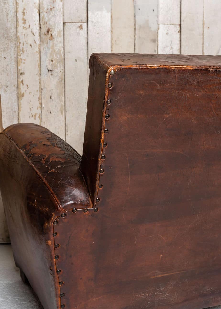 An Exceptional French Leather Club Chair
