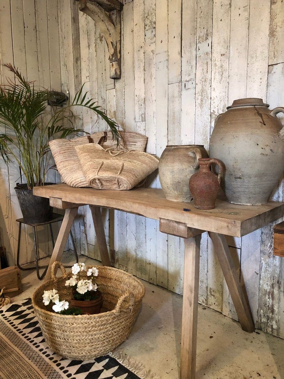 French Elm Butcher's Table