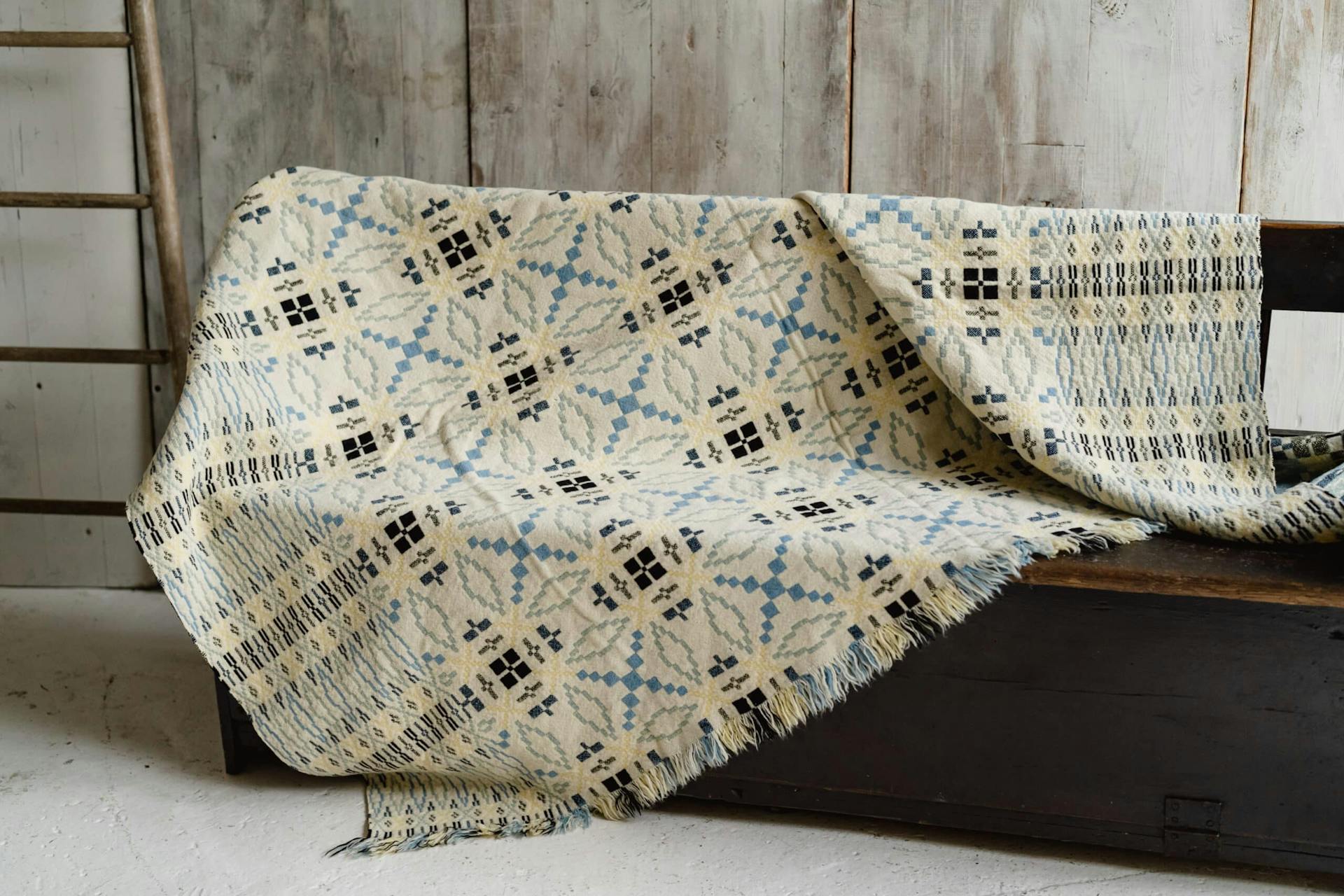 Vintage Welsh Liquorice Allsort Tapestry Blanket