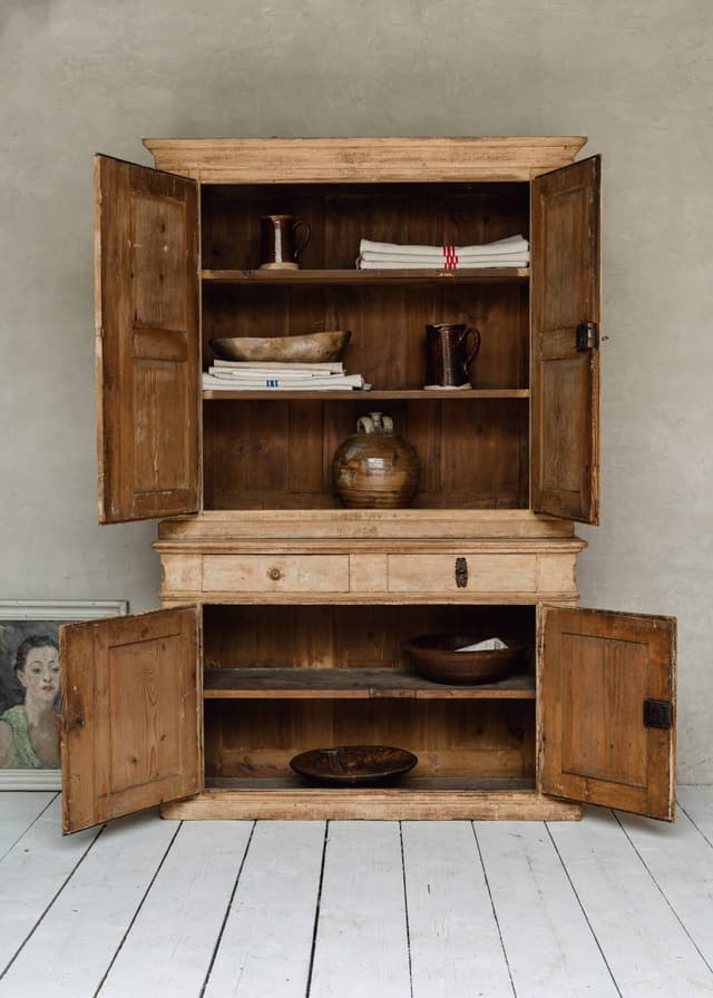 An Impressive 19th Century French Original Painted Buffet Deux Corps
