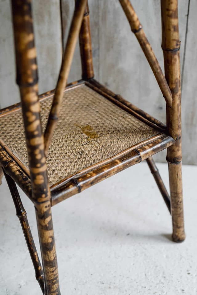 Mid Century Tiger Bamboo Table