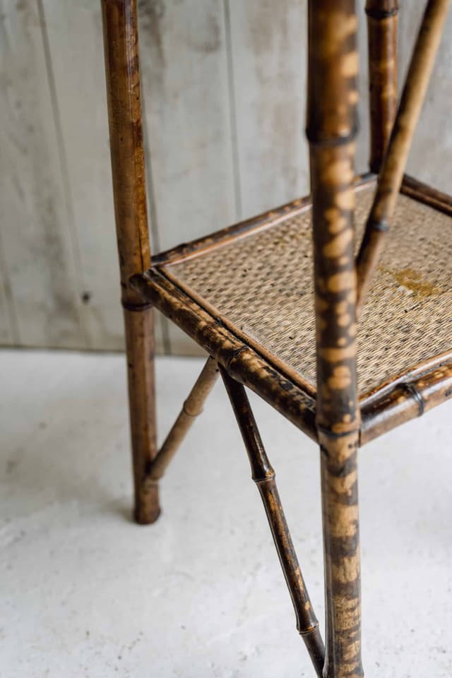 Mid Century Tiger Bamboo Table