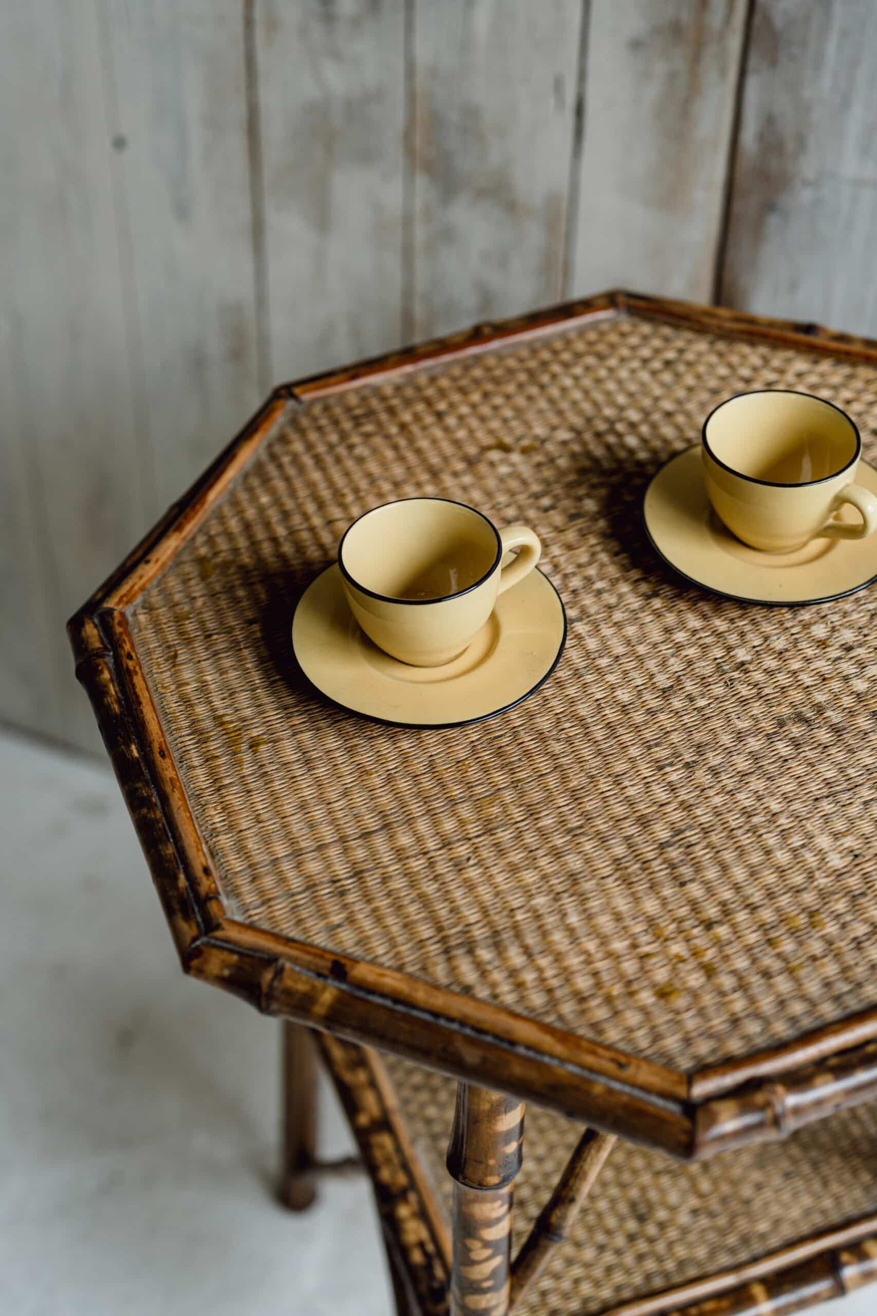 Mid Century Tiger Bamboo Table