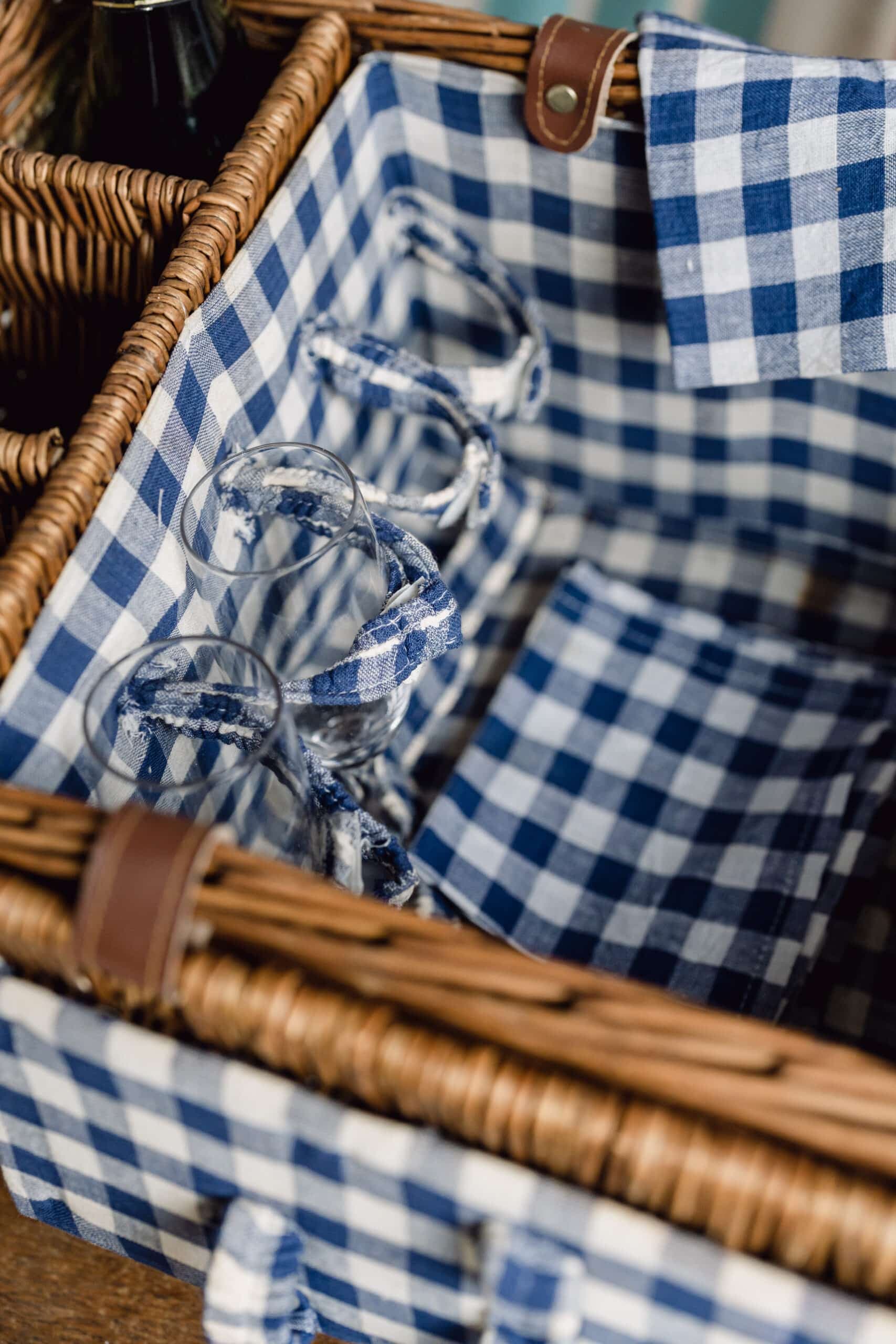 Original Vintage Wicker Picnic Basket