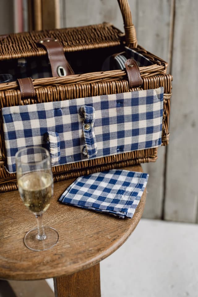 Original Vintage Wicker Picnic Basket