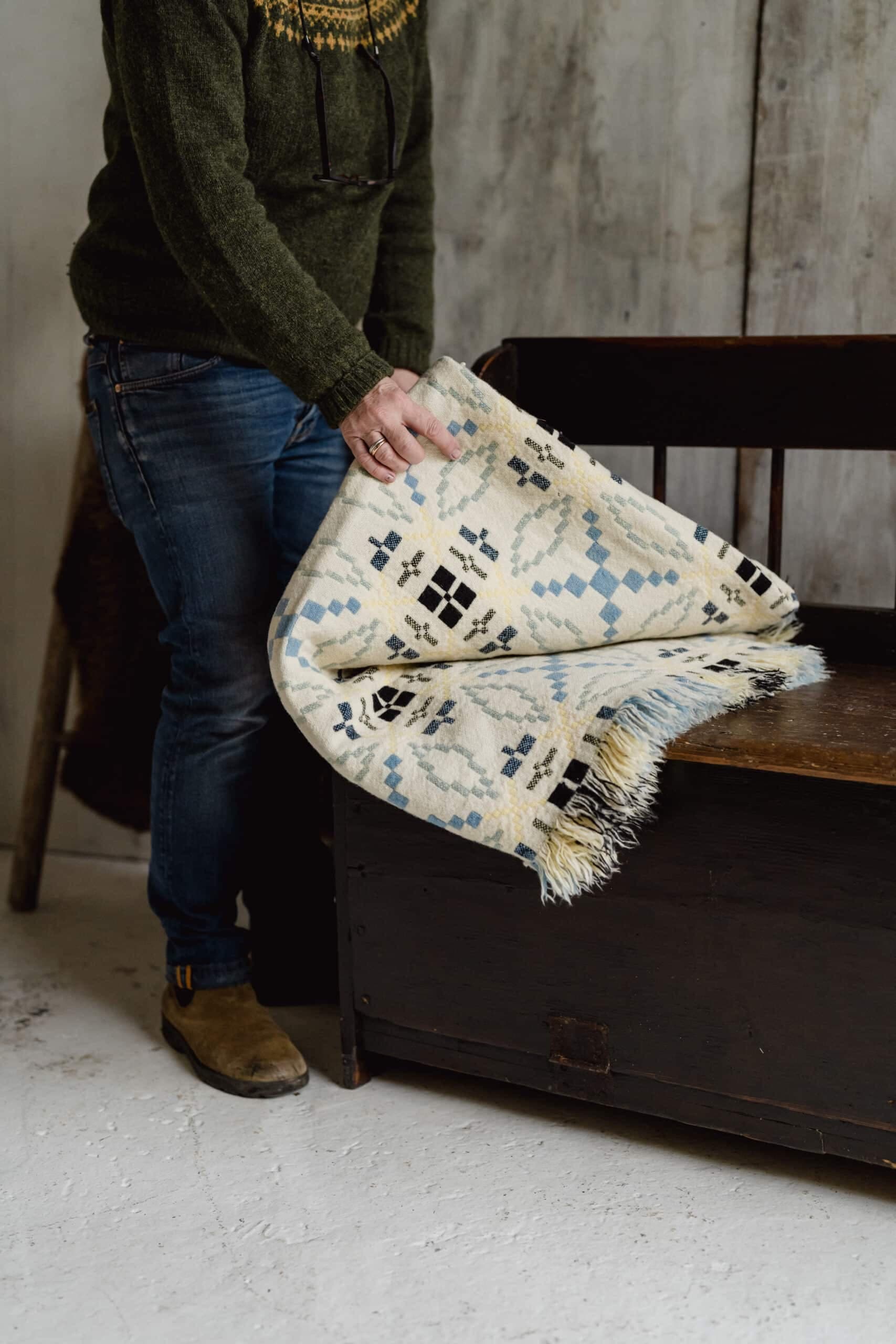 Vintage Welsh Liquorice Allsort Tapestry Blanket