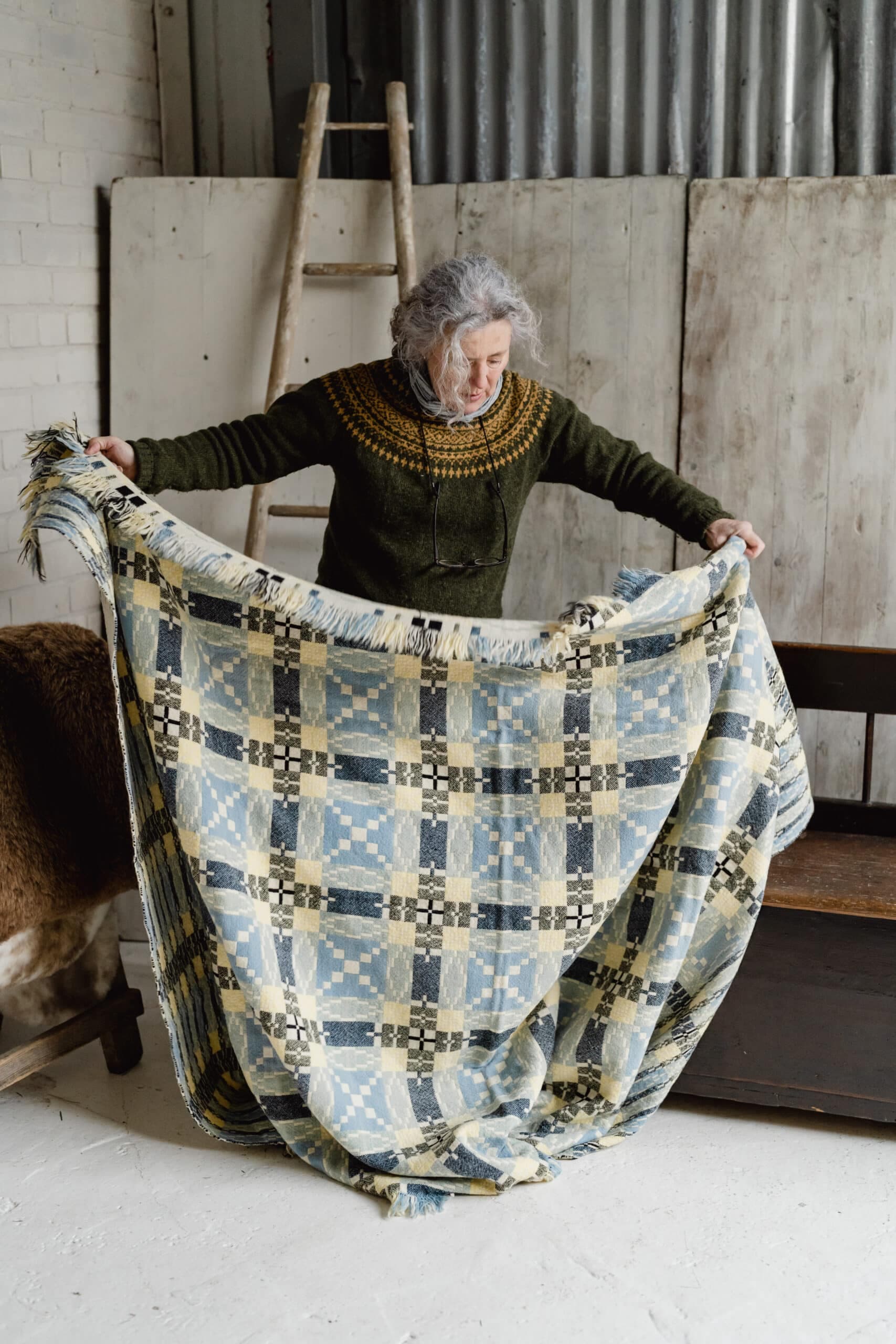 Vintage Welsh Liquorice Allsort Tapestry Blanket