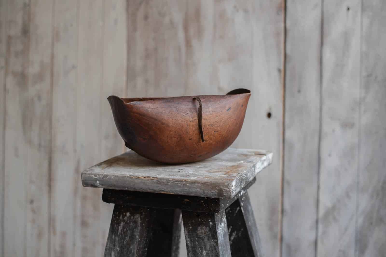 Hand Carved Antique Tribal Turkana Vessel Bowl