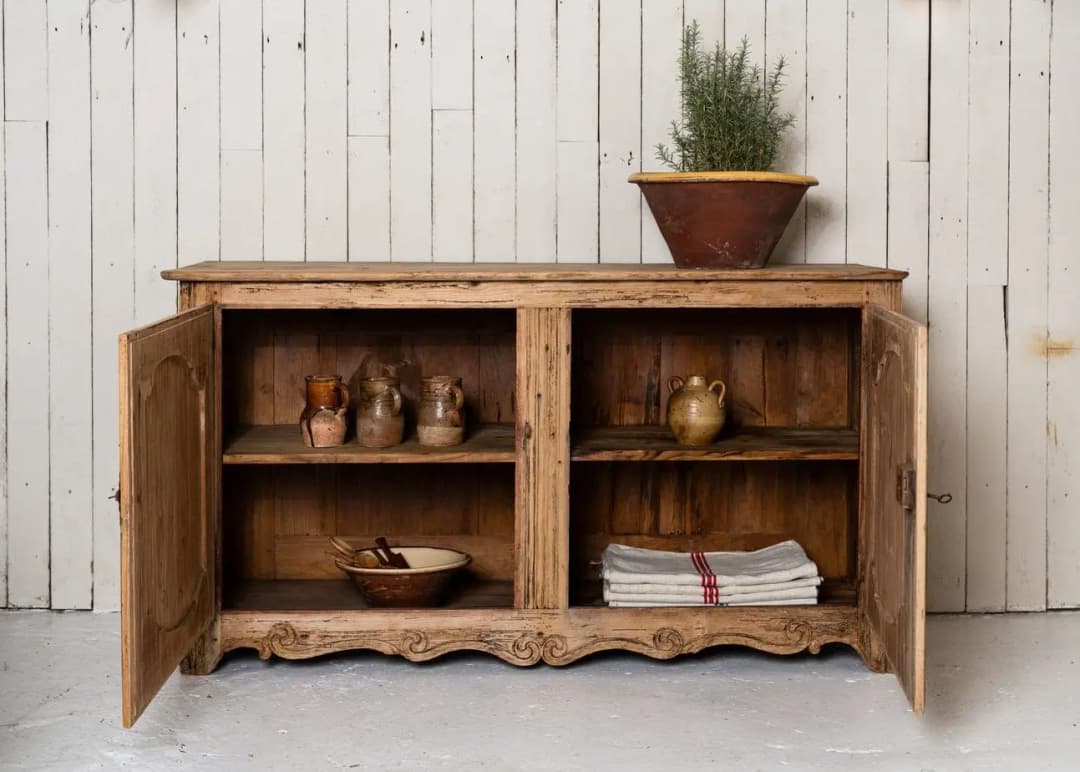 18th century French, pine cupboard