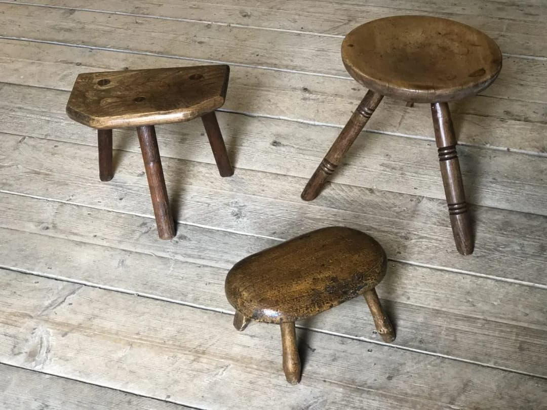 Rare 18th Century Small Welsh Stool