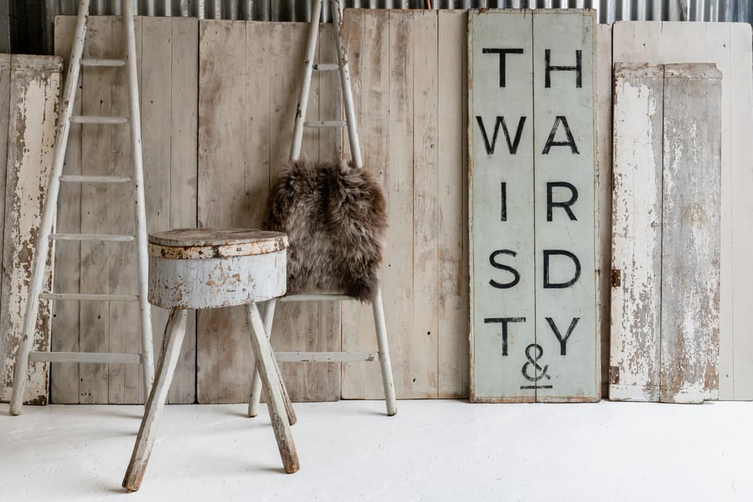 Primitive Formed Iron Strap Bound Chopping Block. English C.1880