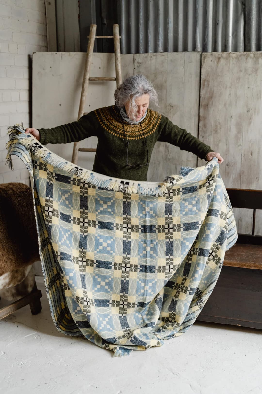 Vintage Welsh Liquorice Allsort Tapestry Blanket