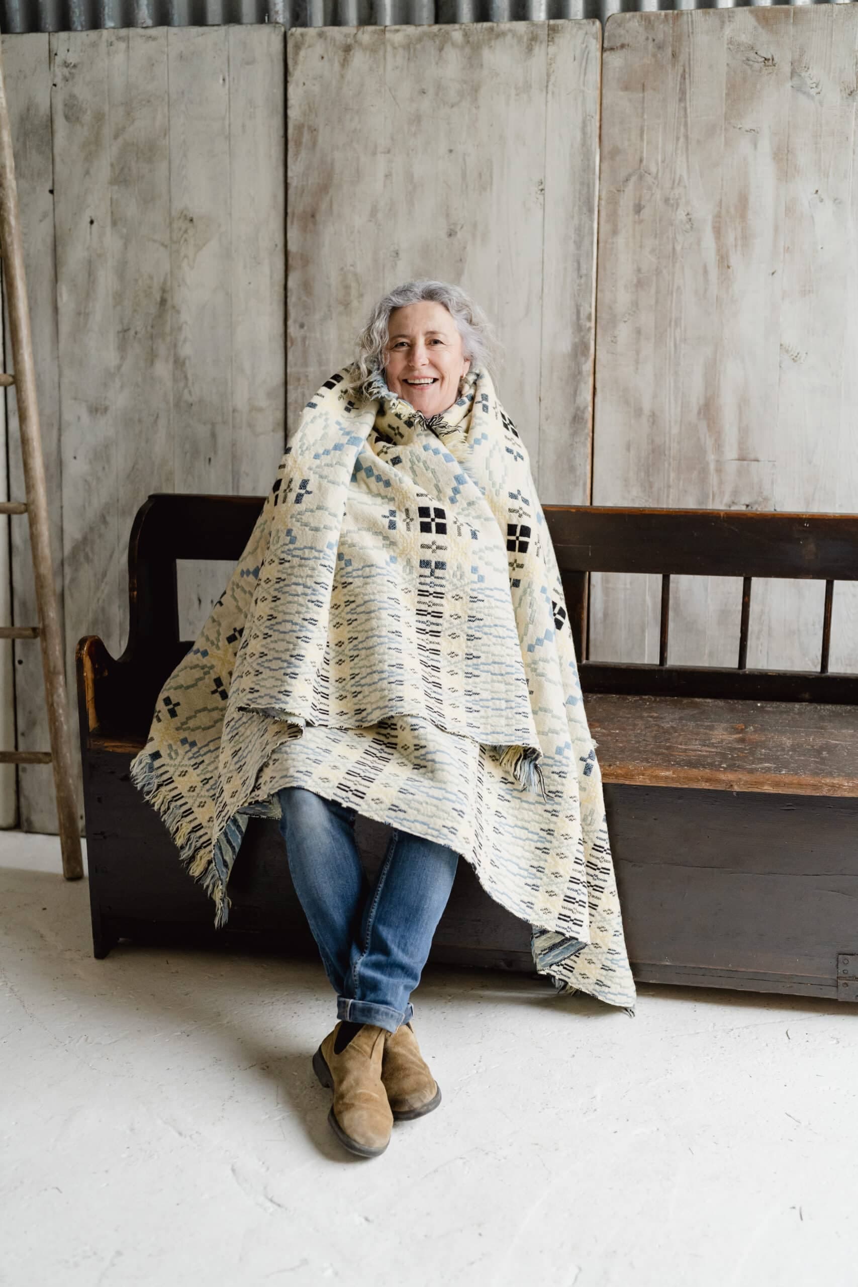 Vintage Welsh Liquorice Allsort Tapestry Blanket