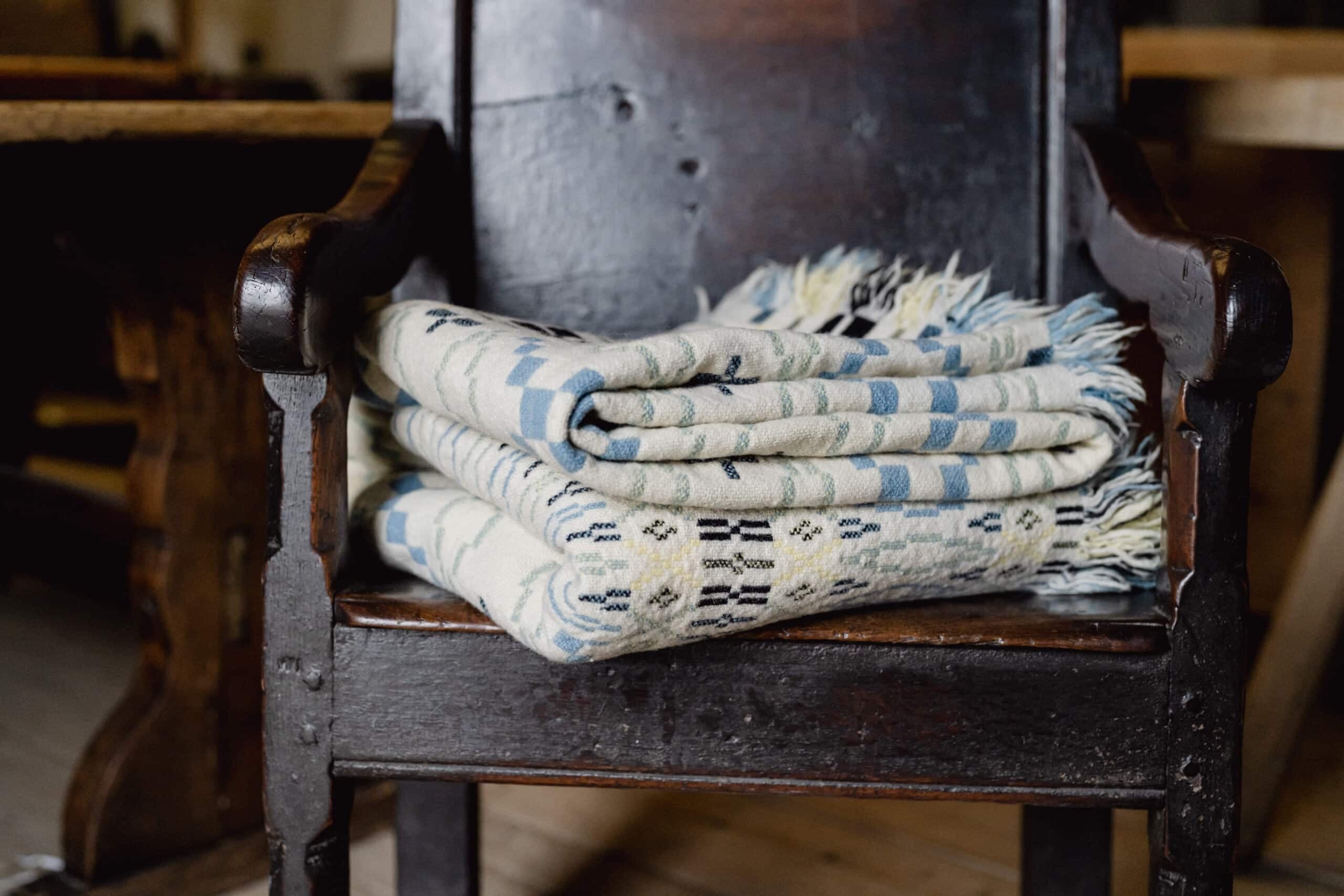 Vintage Welsh Liquorice Allsort Tapestry Blanket