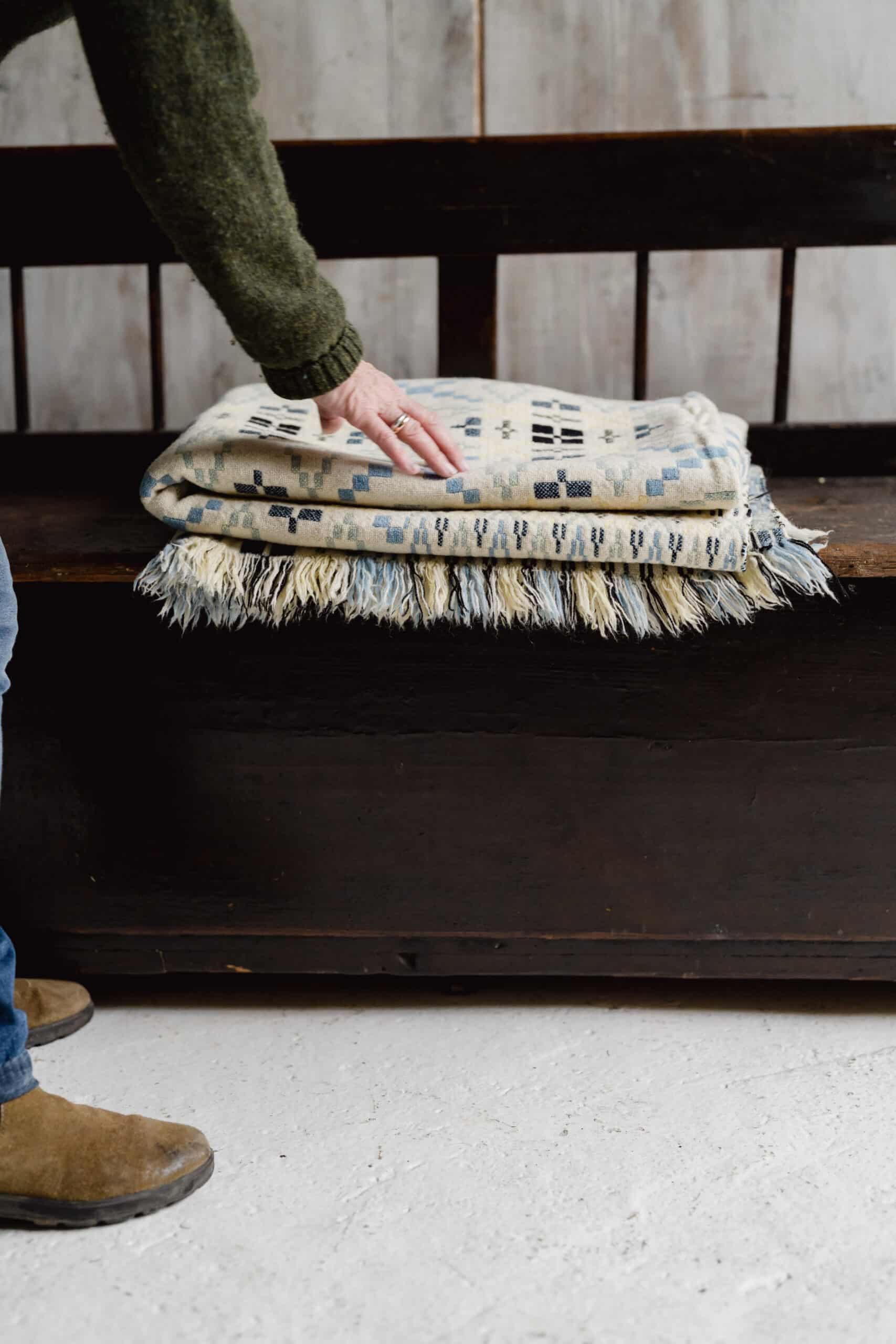 Vintage Welsh Liquorice Allsort Tapestry Blanket