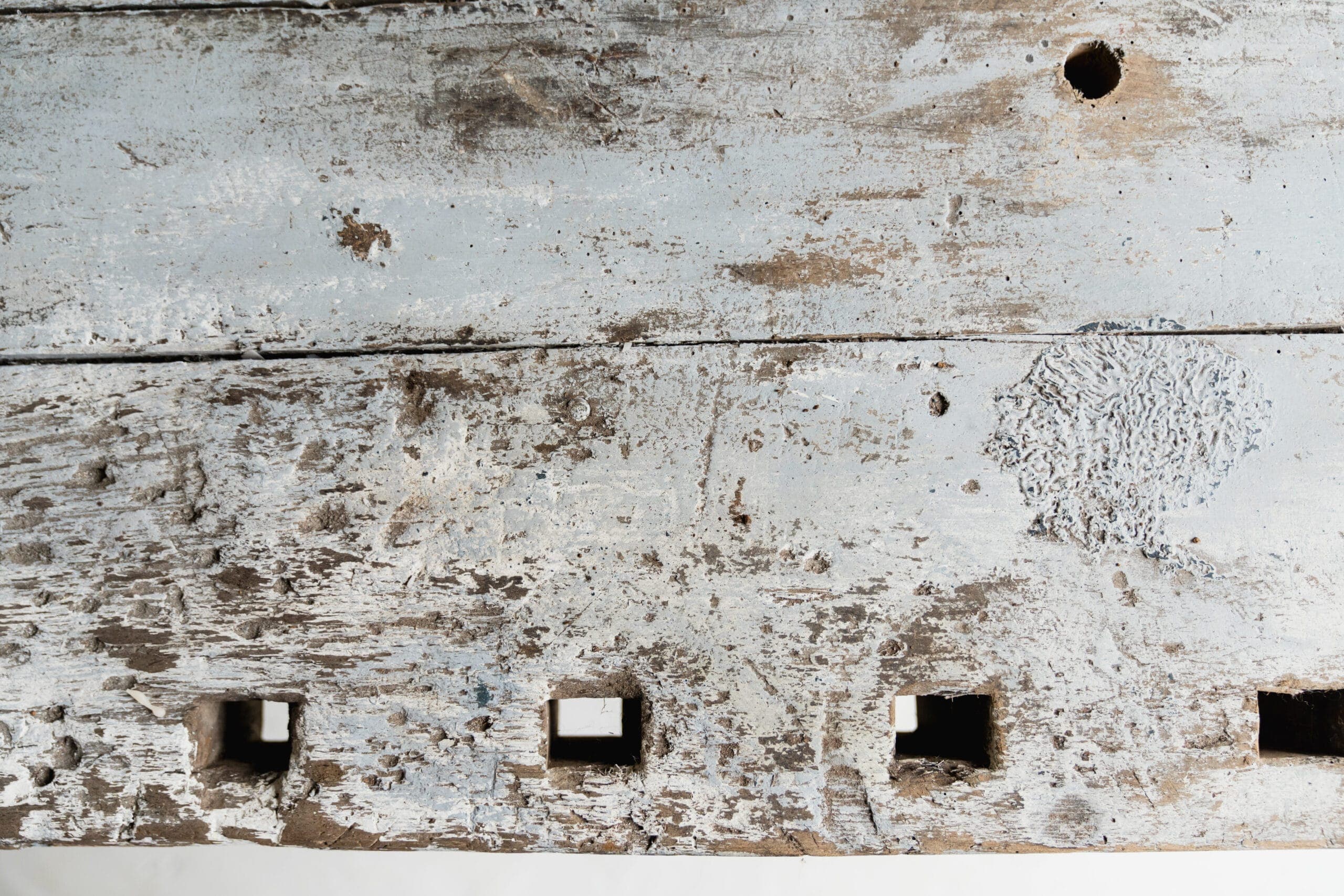 Powder Blue and White French Rustic Workbench