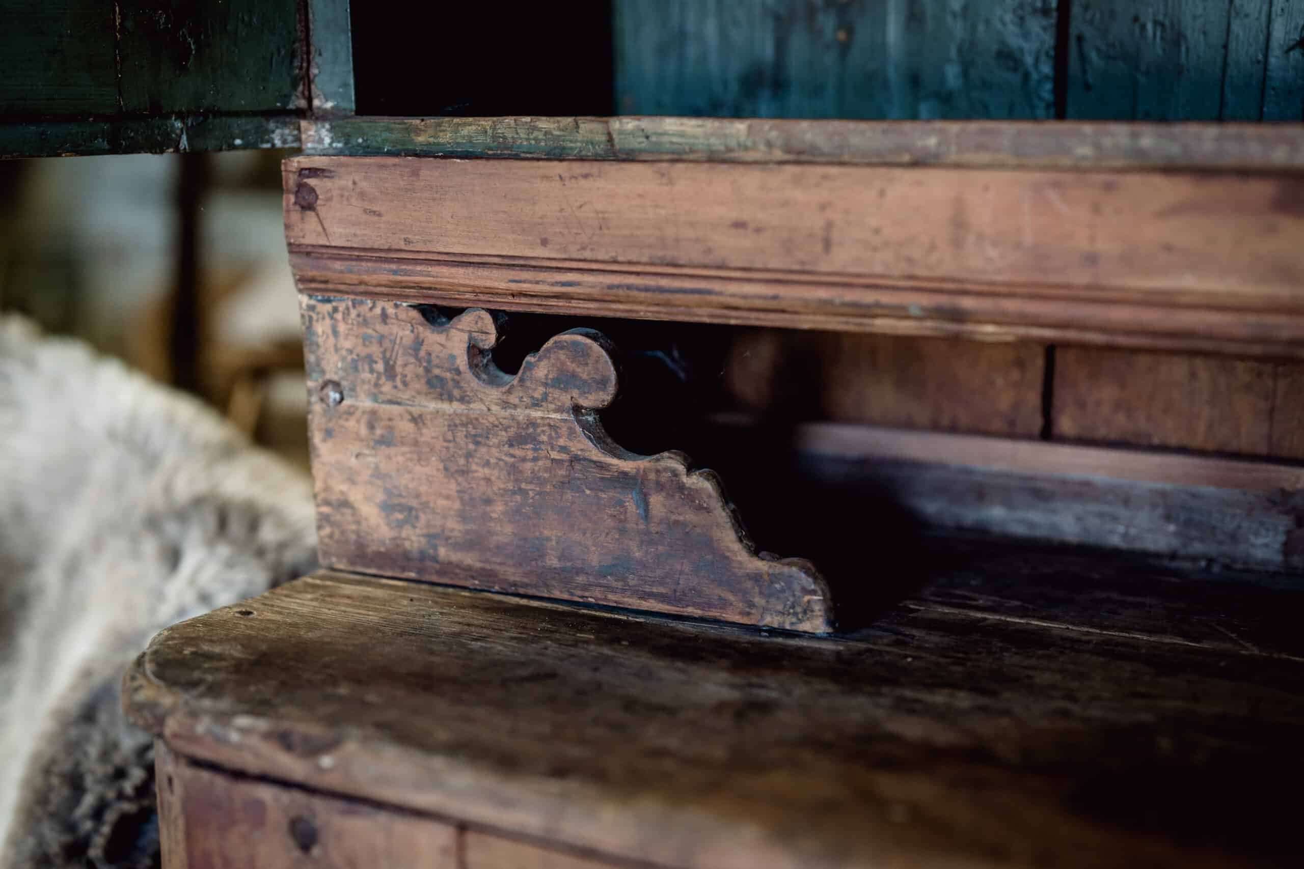 A Rare Swedish Folk Art Cupboard with Original Decorative Painted Panels