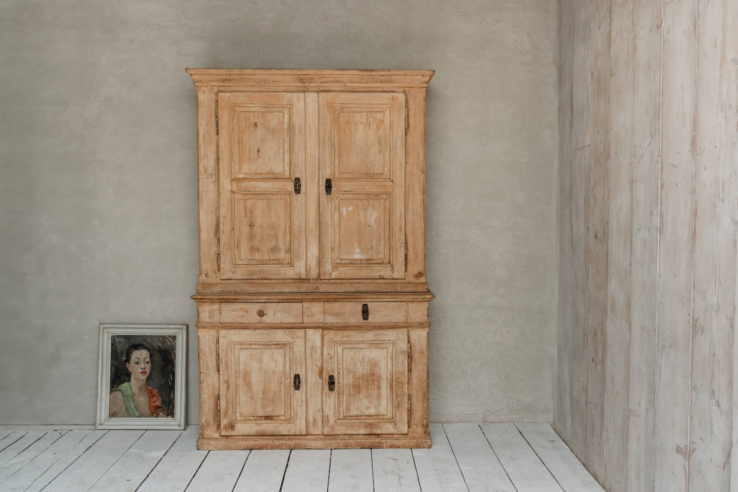 An Impressive 19th Century French Original Painted Buffet Deux Corps