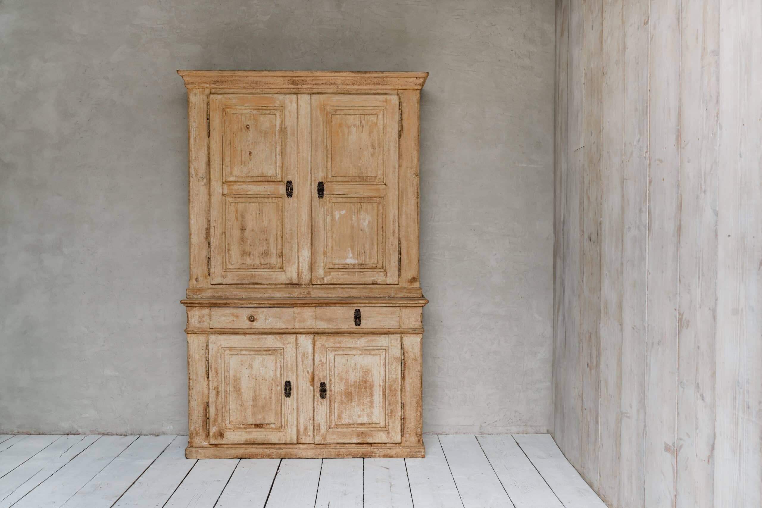 An Impressive 19th Century French Original Painted Buffet Deux Corps