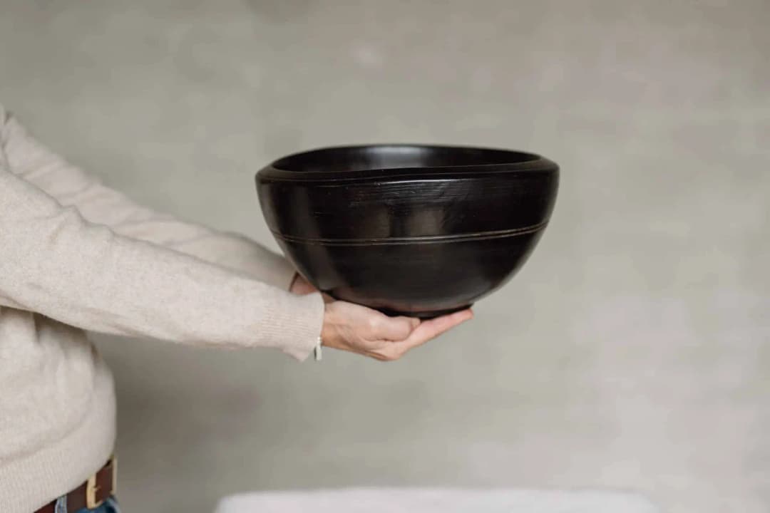 An Exceptional English 19th Century Turned Herb Bowl