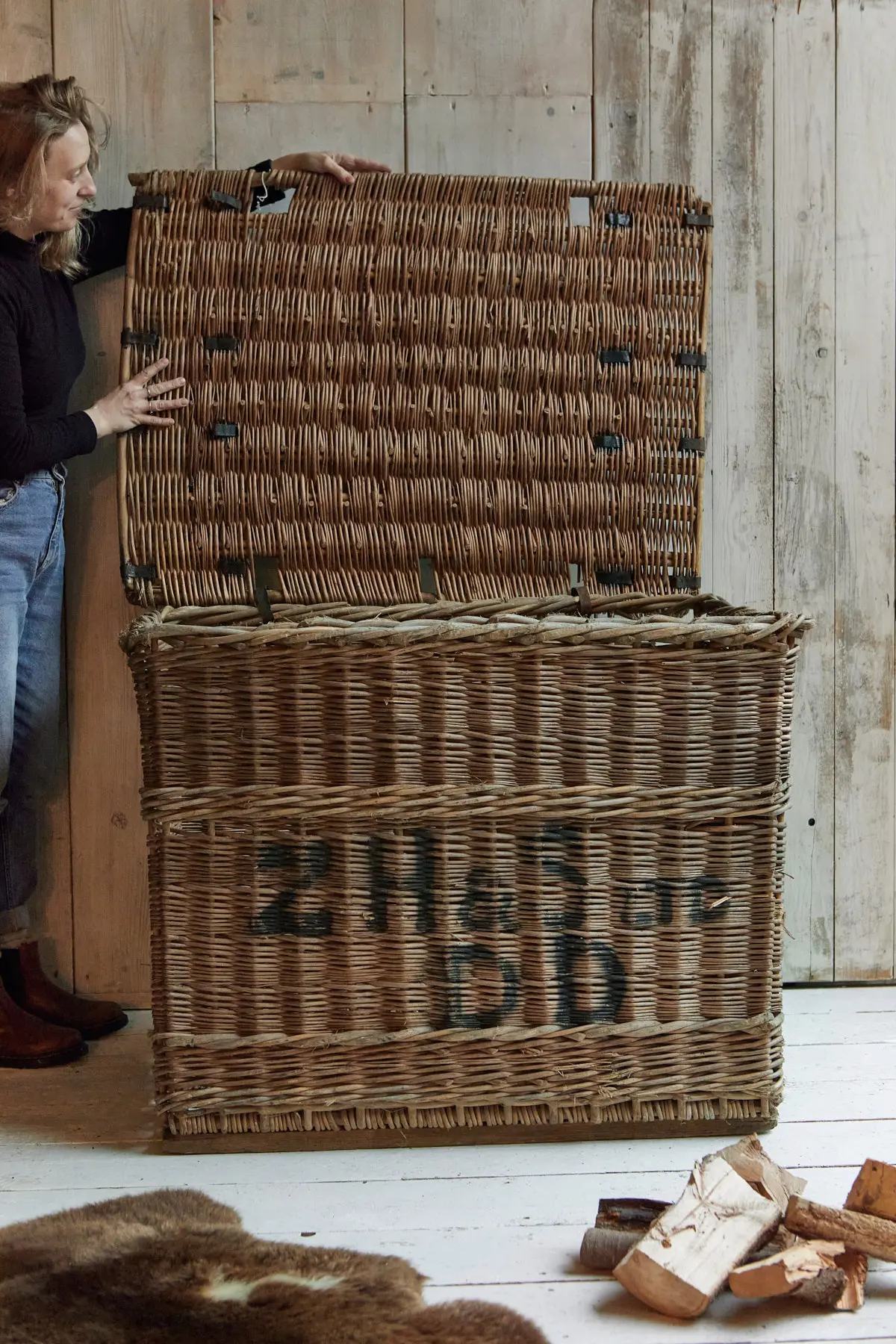 A Huge Original French Laundry Basket