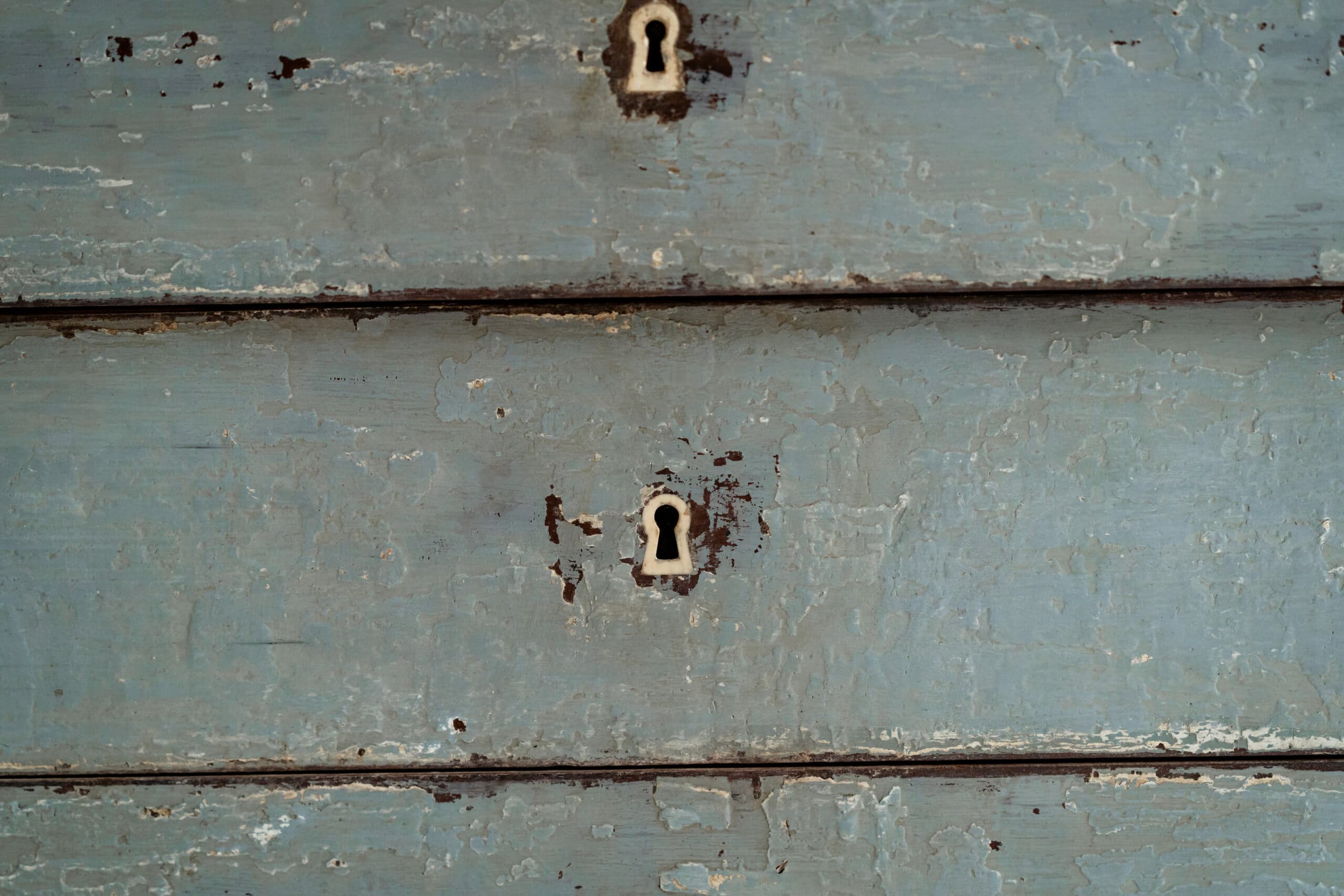 Original Swedish Gustavian Light Powder Blue Painted Commode c.1780