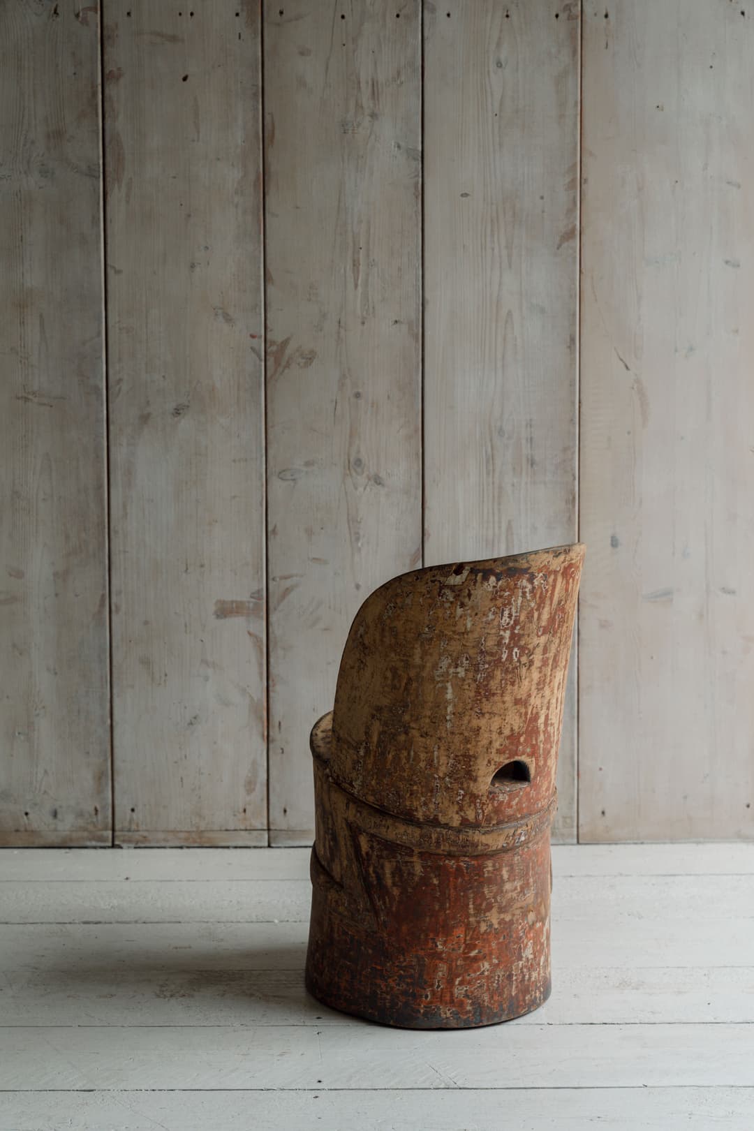 A Rare Norwegian Folk Art Kubbestol