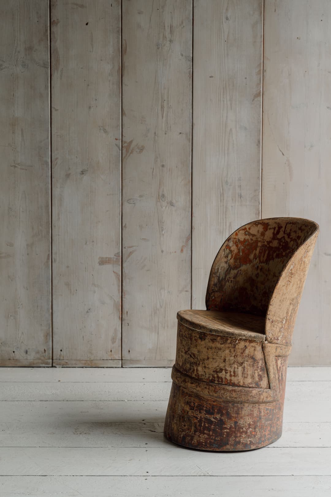 A Rare Norwegian Folk Art Kubbestol