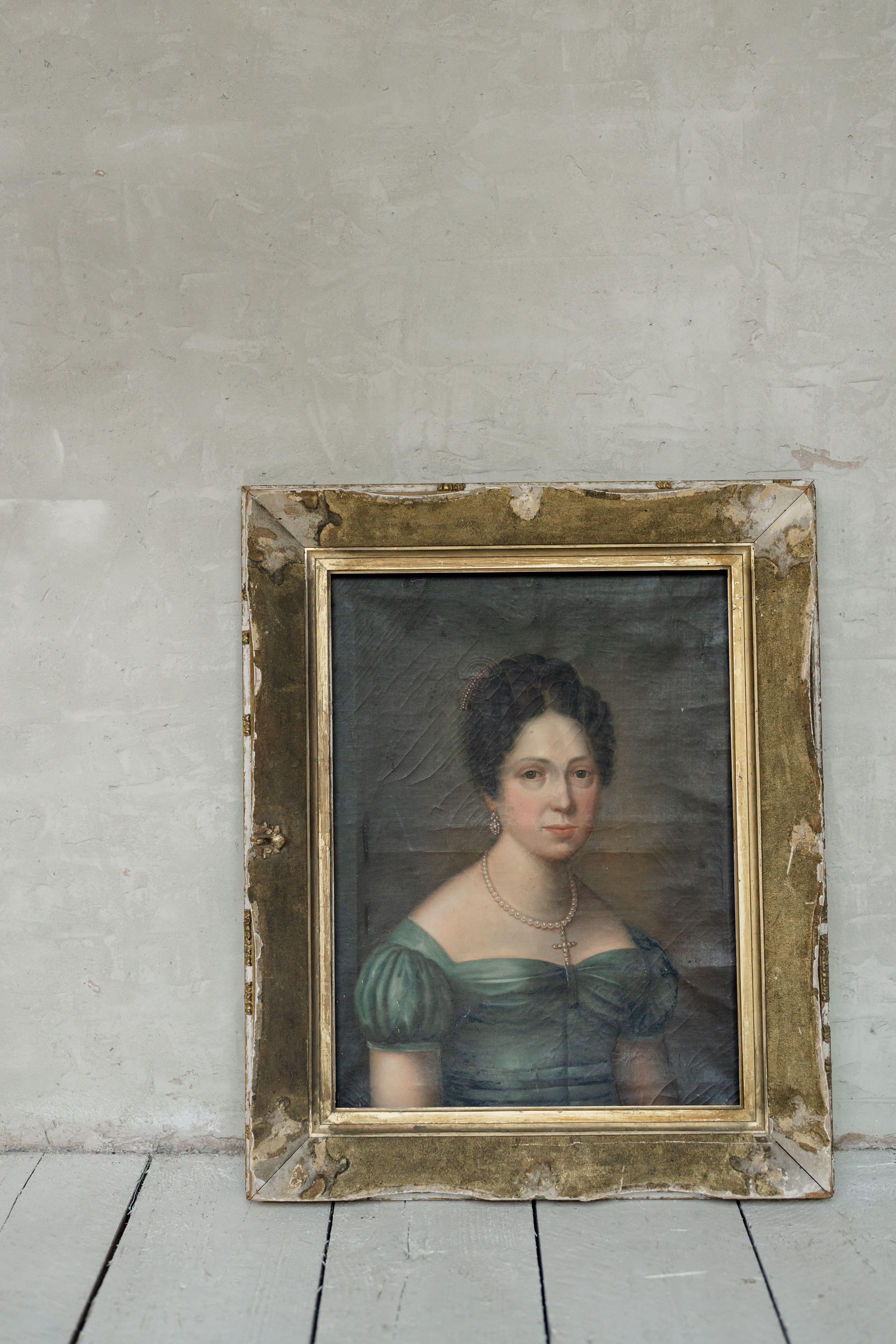 An Original Oil Painting of a Parisian Countess C1800's