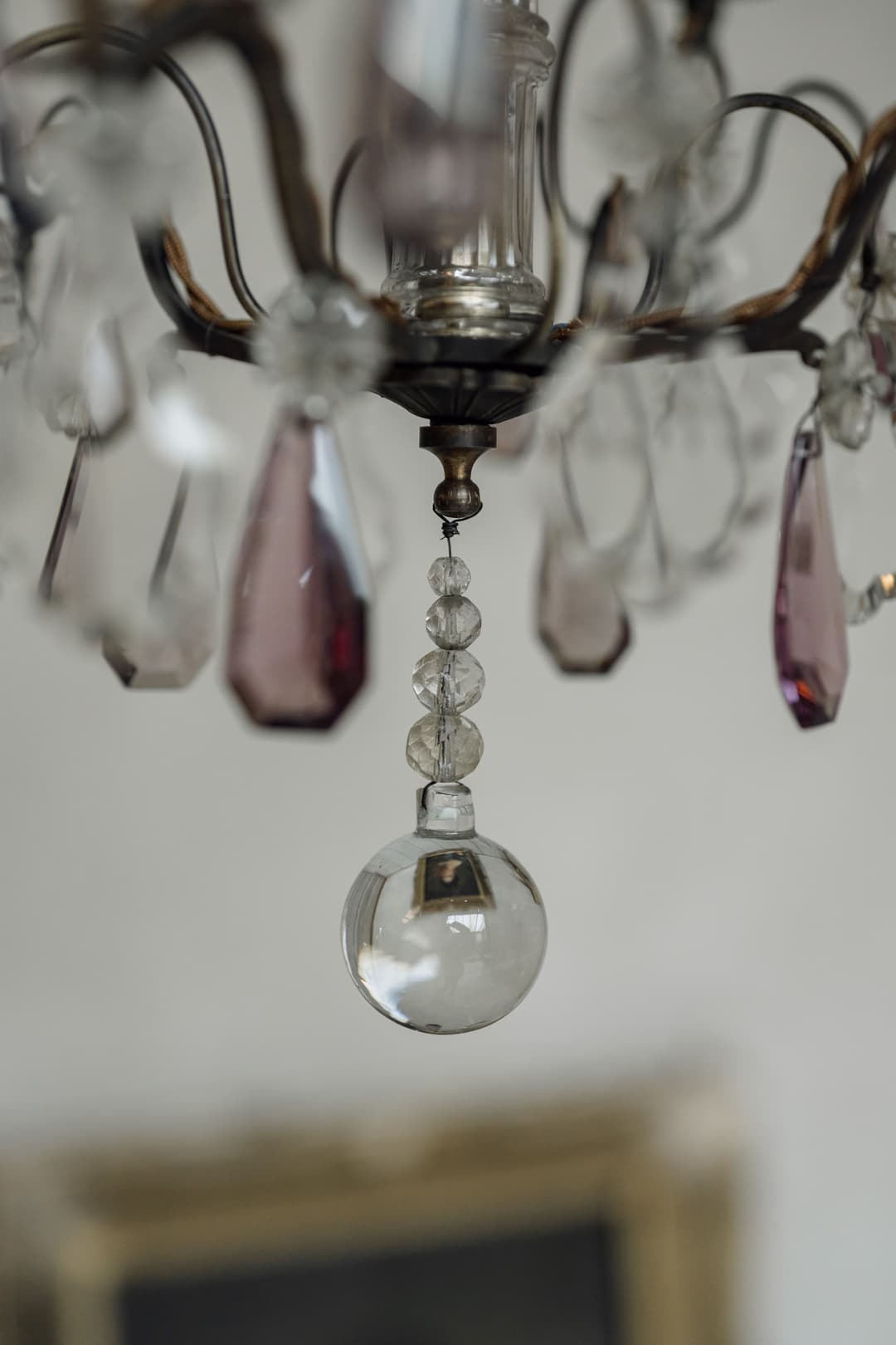 An Original French Amethyst Chandelier