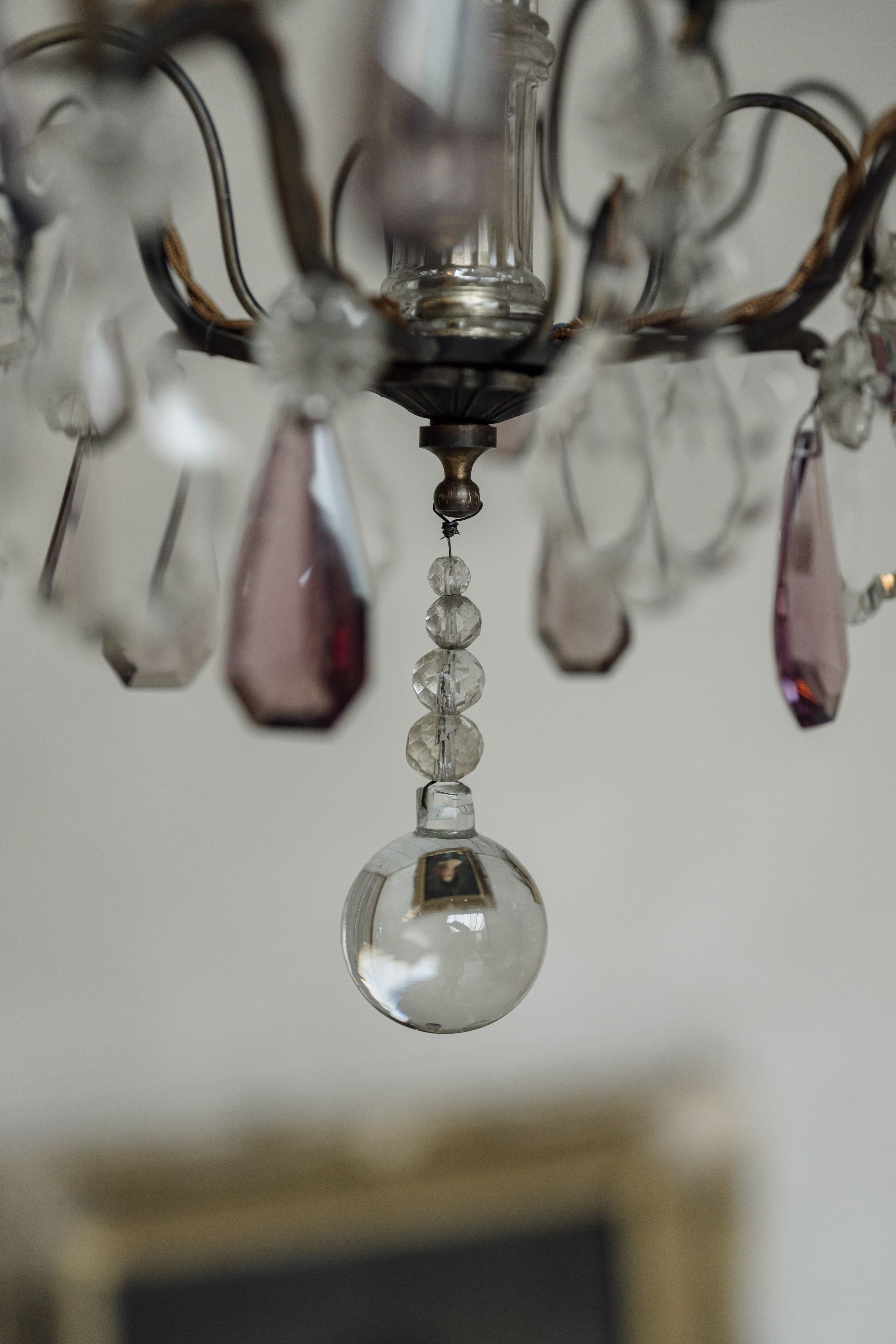 An Original French Amethyst Chandelier