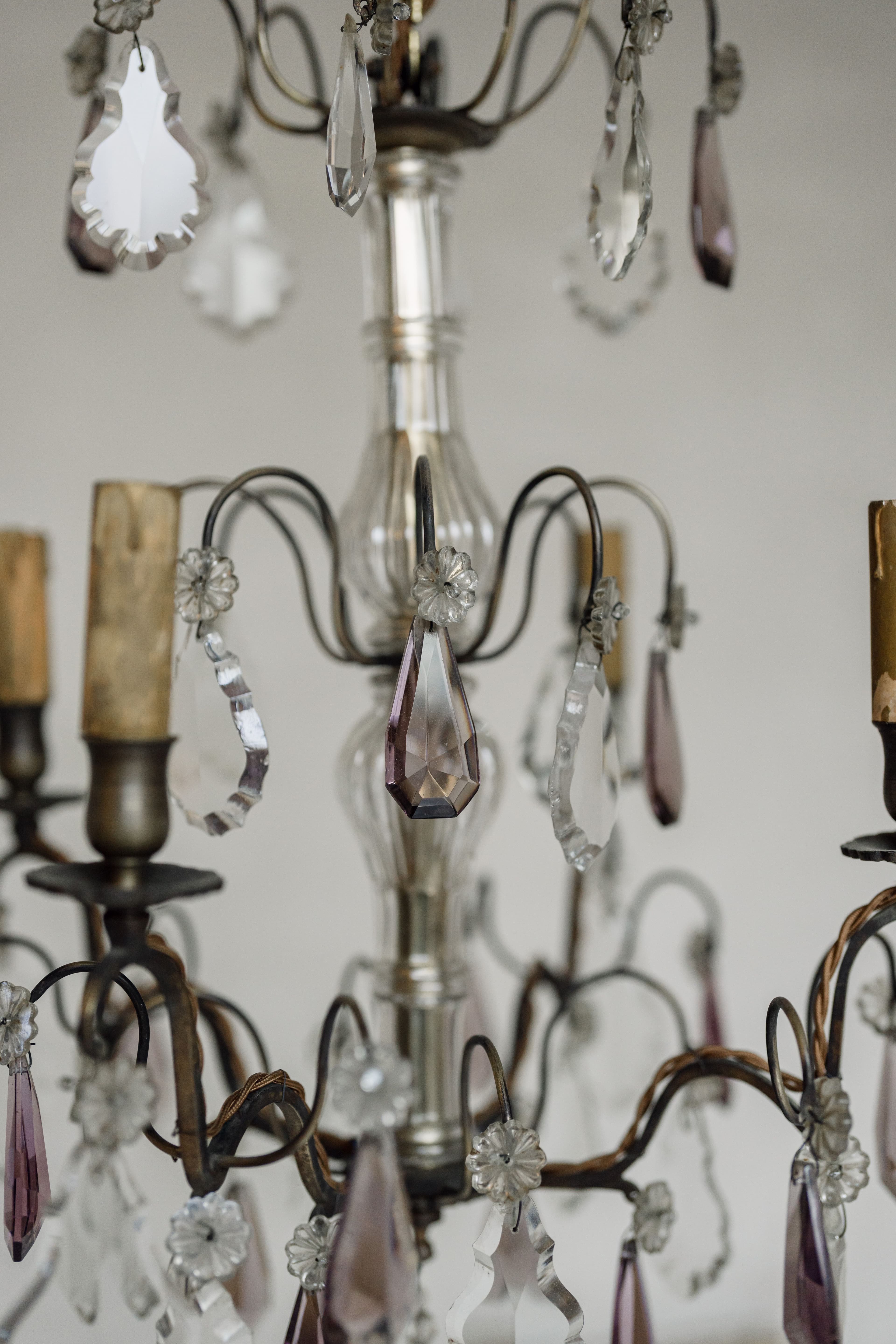 An Original French Amethyst Chandelier