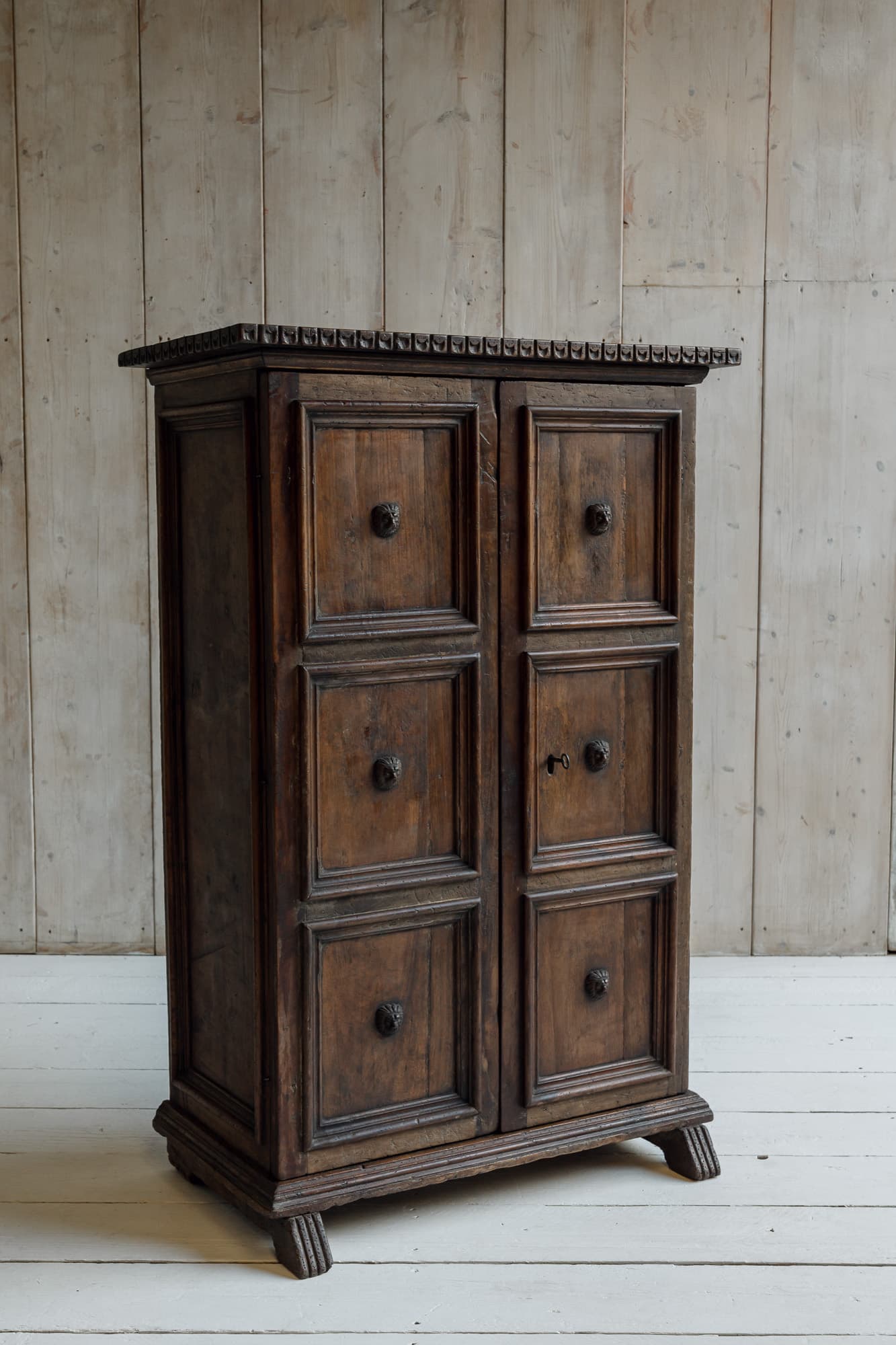 Italian Walnut Cupboard 17th Century