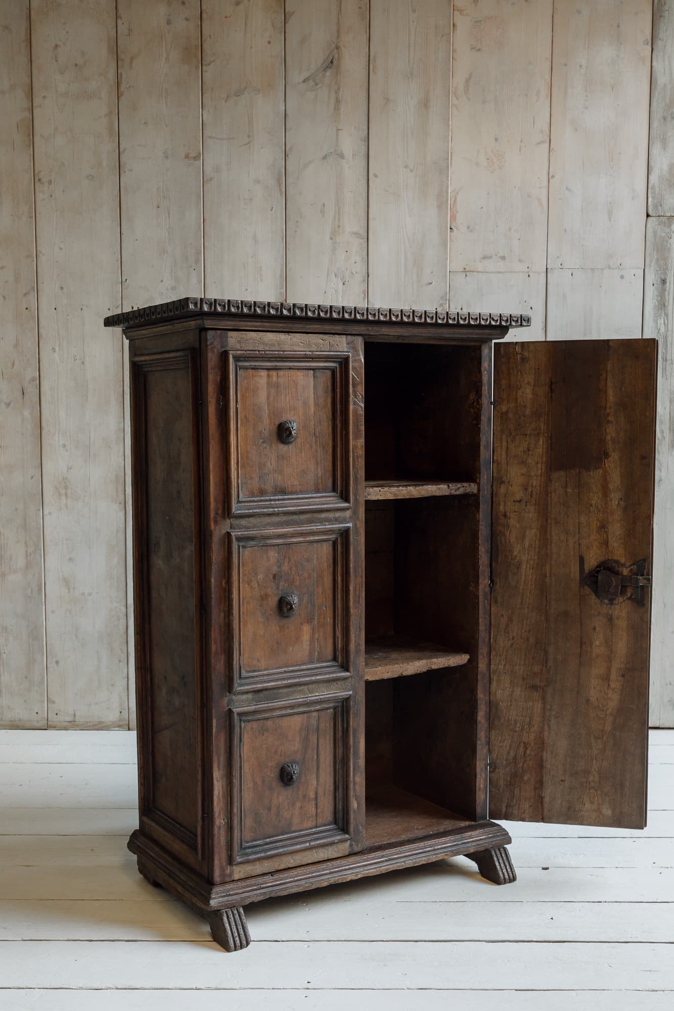 Italian Walnut Cupboard 17th Century